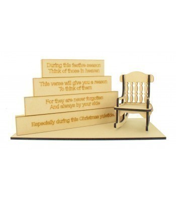 18mm Stacking Blocks Set with 'During this festive season, Think of those in heaven...' Wording Plaques